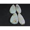 04Pcs Natural Scolecite Pear Cabochon Loose Gemstone Lot 205Cts. A-761