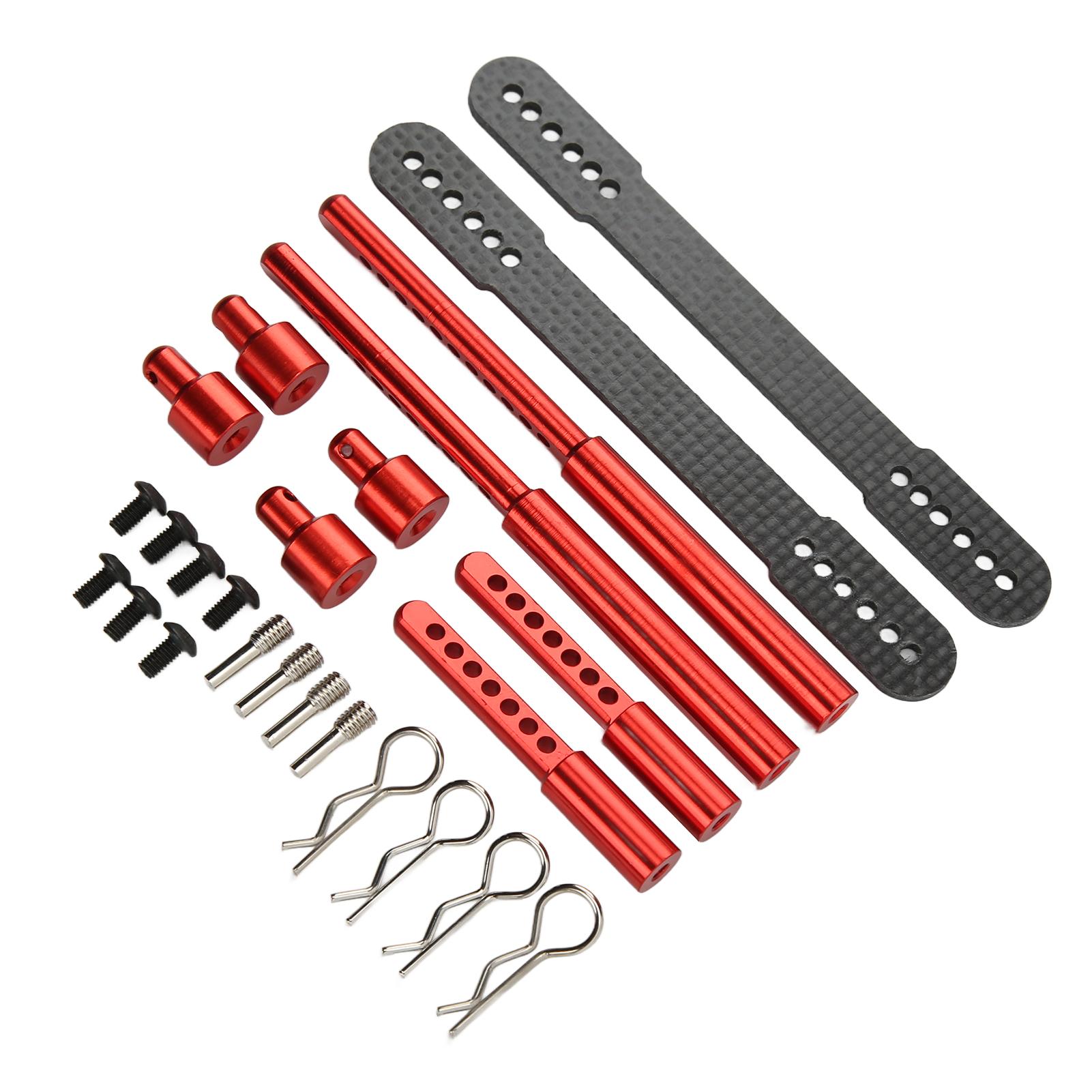 

RC Shell Columns Front Rear Aluminum Alloy Carbon Fiber Car Body Mount Post for Axial SCX10 90046