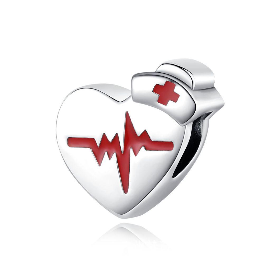 New Copper Doctor Nurse Stethoscope Charms Diy Dangle Beads Fit Original Pendant Bracelet Necklace Fashion Jewelry