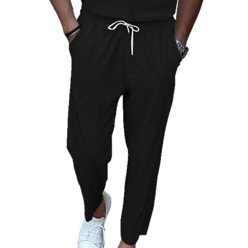New Men's Spring and Summer Loose Straight Leg Casual Pants