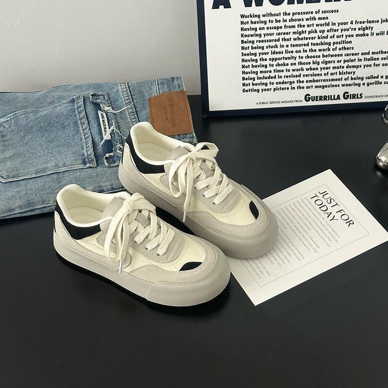 Retro red board shoes women's autumn new niche design sense original ins versatile moral training shoes