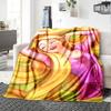 Princess Pink Dreamscape Flannel Blanket Super Soft Warm Cozy Blanket For Sofa Bed Office Travel Allseason Home Decor Gift