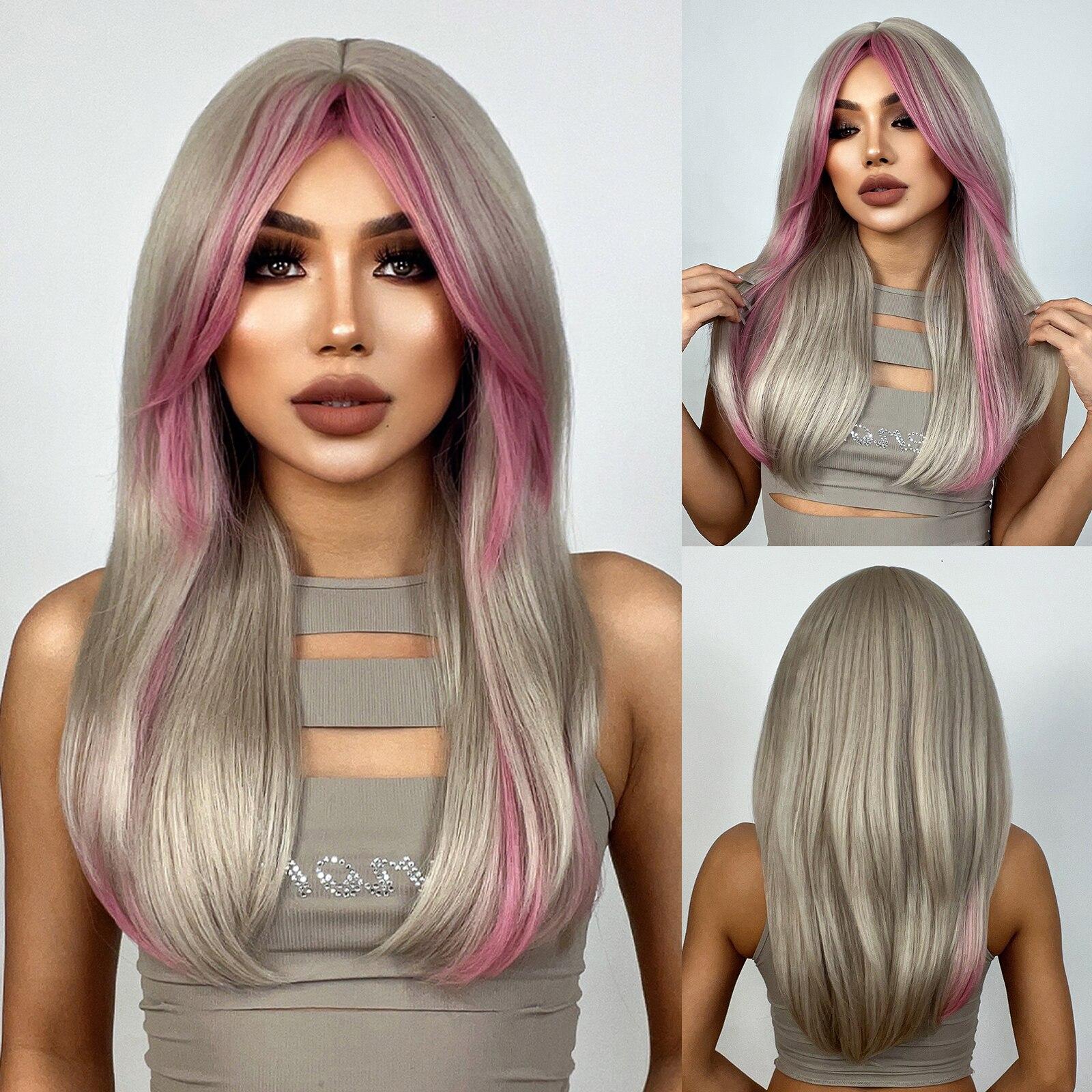 

Світлий Єдиноріг Синтетична темно-коричнева перука Довгі хвилясті перуки з бічним чубчиком Щоденна косплей вечірка Використовуйте термостійке волокно для жінок