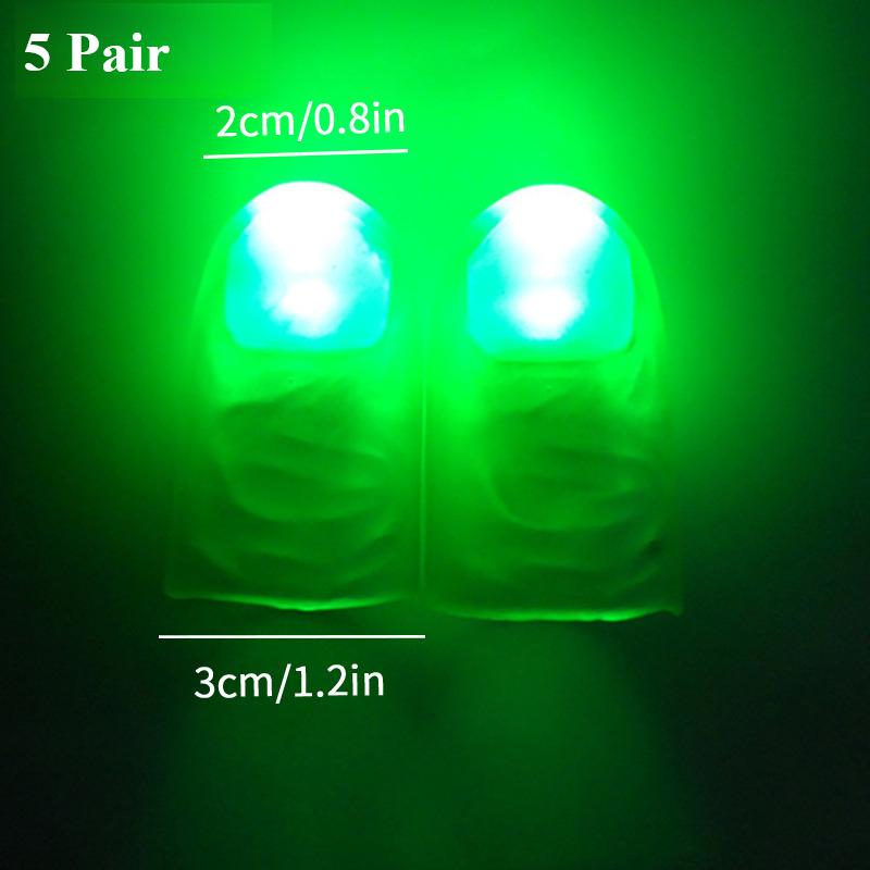 1/5pcs Luminous Thumb Glowing Props Thumb Finger Light Magic Trick Glow In The Dark Light Up Home Party Decoration