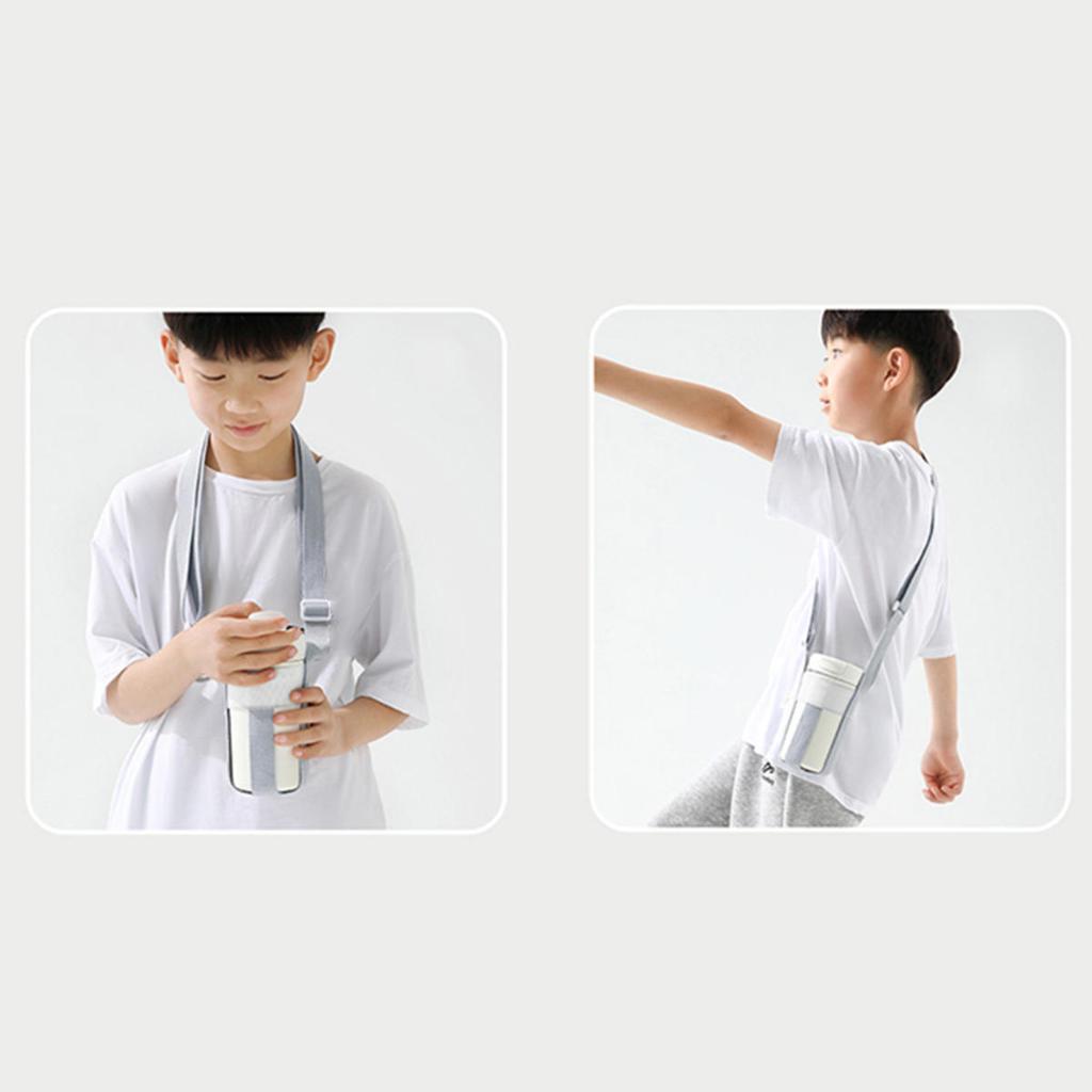 Useful Anti-Hot Cup Sleeve with Adjustable Shoulder Strap Simple Versatile Beverage Bag Reusable Mug Holder