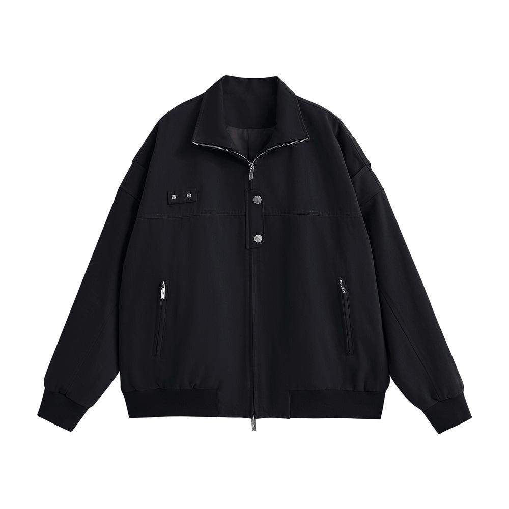 

Vintage American Detroit Turn-Down Collar Jacket: Stylish 2026 Spring Workwear for Couples XLarge