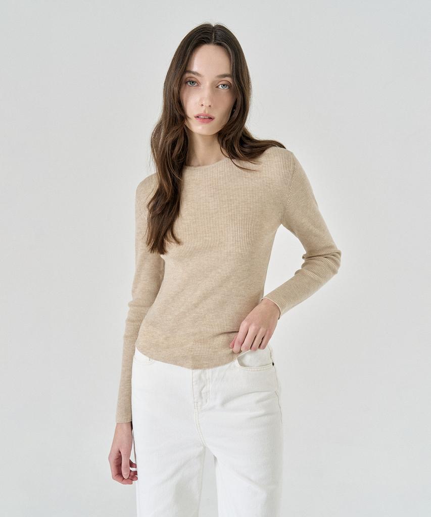 PELOTE Rounded Ribbed Knit T-Shirt (2 Colors)