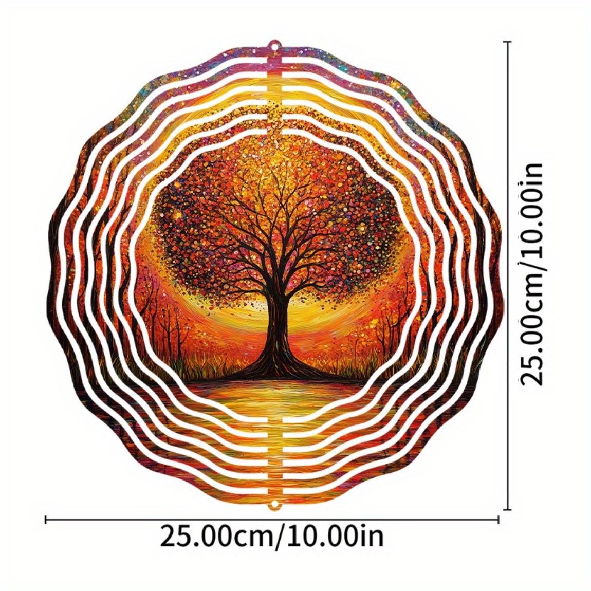 

Металлический колокольчик ветра Дерево жизни Дизайн Декор для улицы Сада Патио Двора Газона Батарейки не нужны 01A