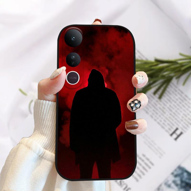 For Vivo V50 Lite 5G Case Fashion Luxury Printed Black Matte Soft TPU Silicone Bumper Cover For Vivo V50Lite 4G Phone Case Funda