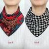 Double-Sided Triangle Scarf: Australian Wool, Cotton, Silk - Warm Neck Warmer for Spring, Autumn, Winter