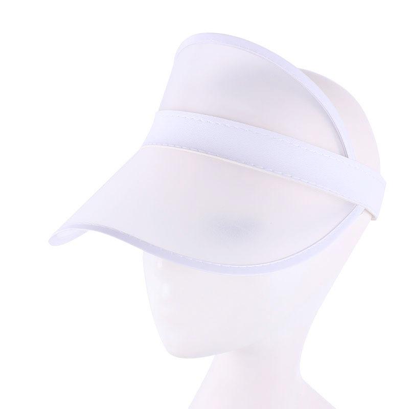 Men's and Women's Transparent Plastic Empty Top Hats, Outdoor Sun Hats, Travel Visors KDM-