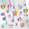 Epakh 30 Pcs Ice Cream Drip Baseball Party Decorations Ice Cream Baseball Hanging Swirls Ceiling Streamers Decor for Sport Party Favors Birthday