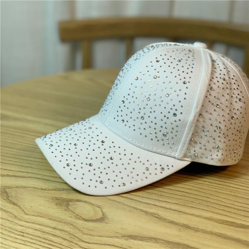 Bling Bling Strass-Baseballkappe, Glitzernde Nieten-Verstellbare Mütze für Damen & Herren