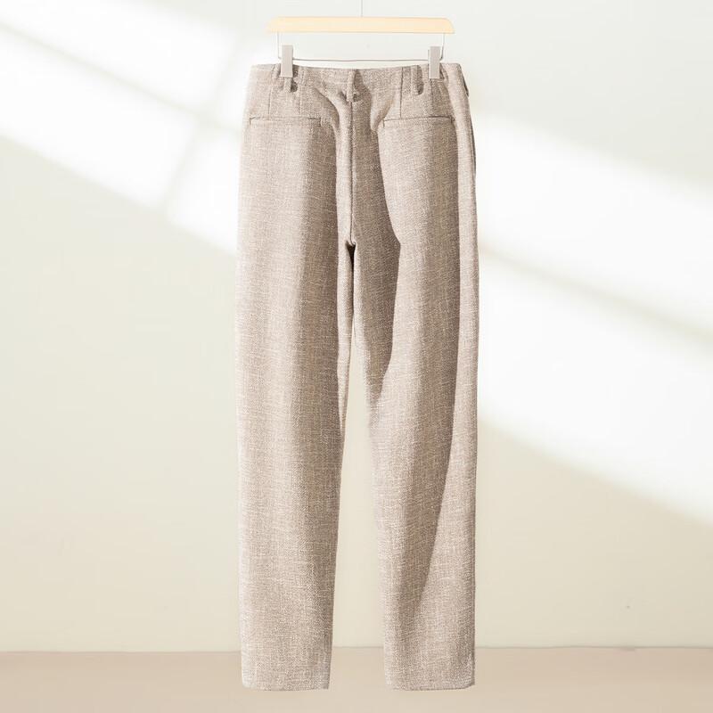 LUOZI Men's Thickened Warm Straight-Leg Loose Fit Pants