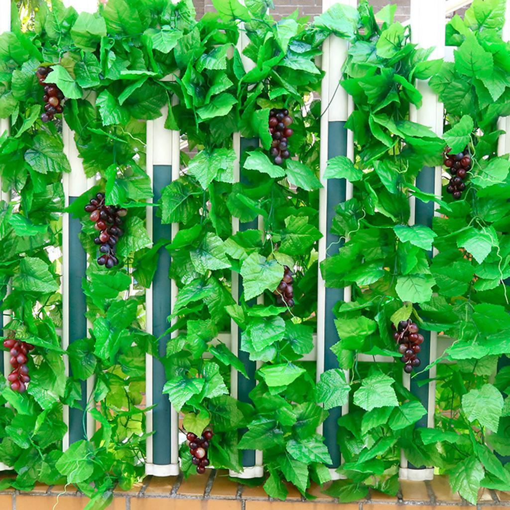 Versatile Ivy Leaf Garland Silk+Plastic Material Fake Vines for Swings, Balconies, and Wall Hangings