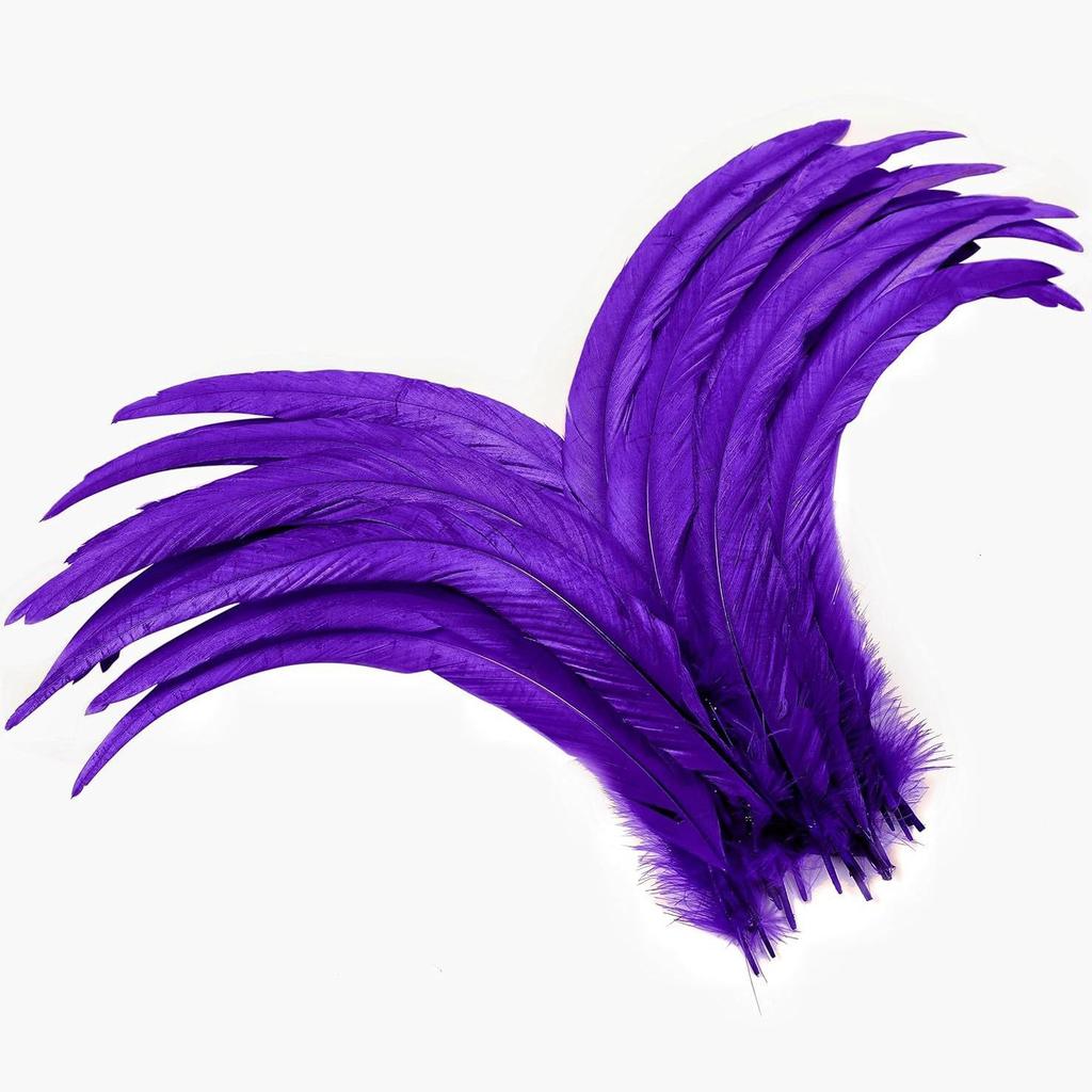 Natural Rooster Tail Feathers for DIY Clothing Accessories, Handmade Props & Tassels