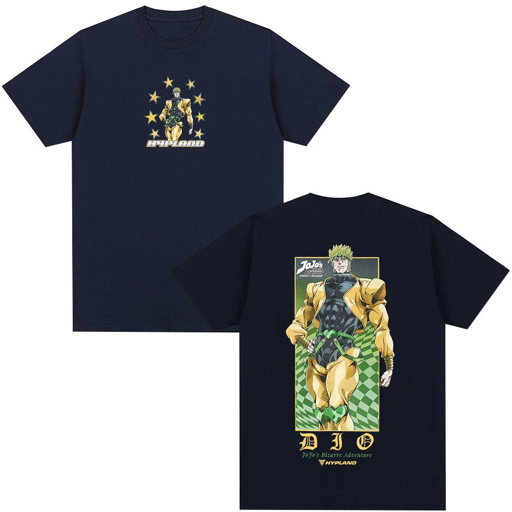 Anime JoJo Bizarre Adventure Dio Brando Manga Tshirts Mens Women Clothing Fashion Casual Short Sleeves T Shirts Streetwear