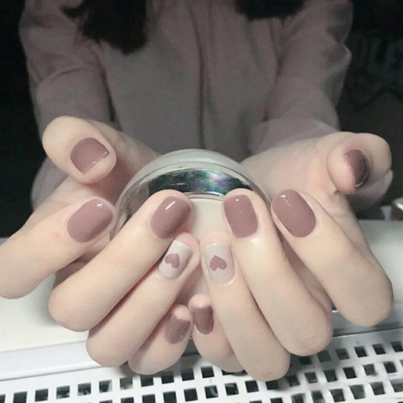24 Stück Mandel Französische Press-On Nägel Abnehmbar Vollabdeckung Ballerina Falsche Nagelspitzen Für Damen Mädchen