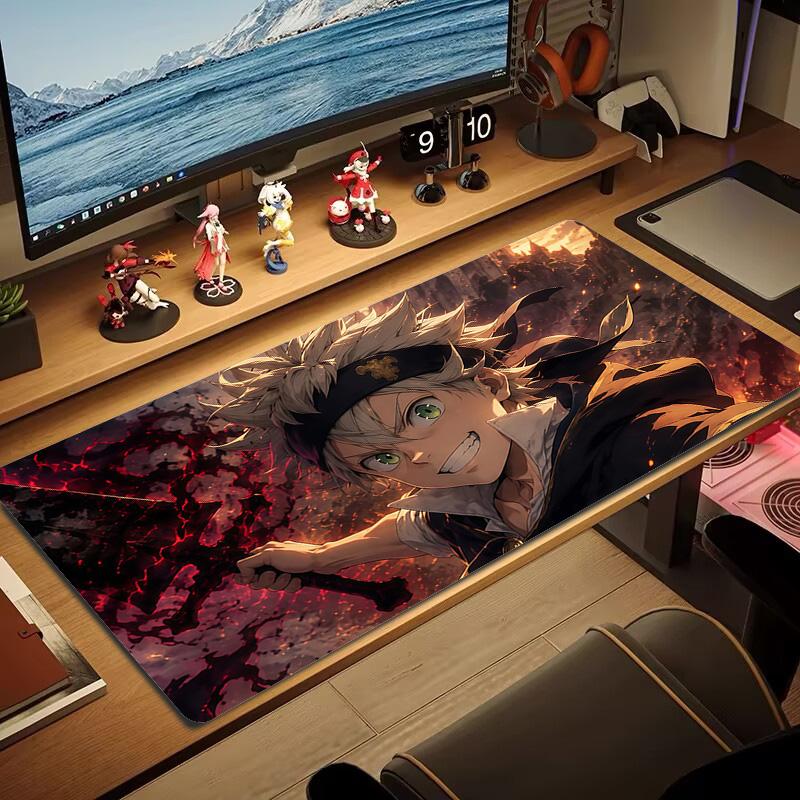 Black Clover2 Print Cushion Non-slip Laptop Tablet Big Mousepad XXL Mat Mini PC Playmat With Lock edge