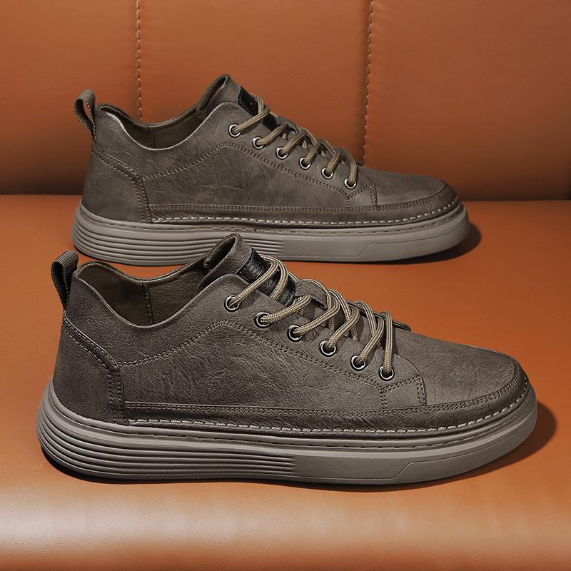 

Мужские повседневные модные кроссовки для скейтбординга на четыре сезона, удобные для студентов, трендовые кроссовки для мальчиков с мягкой подошвой, дышащая обувь 44 коричневый