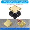 Modern Square Floor Drain for Bathroom 4 Inch Floor Drain Contemporary 4 Inch Square Shower Drain Quick Installation