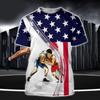 Sport Summer Men'S T-Shirt Wrestling Taekwondo Casual Sport O Collar Quick Dry Loose Short Sleeved Fashion Street Fitness Top