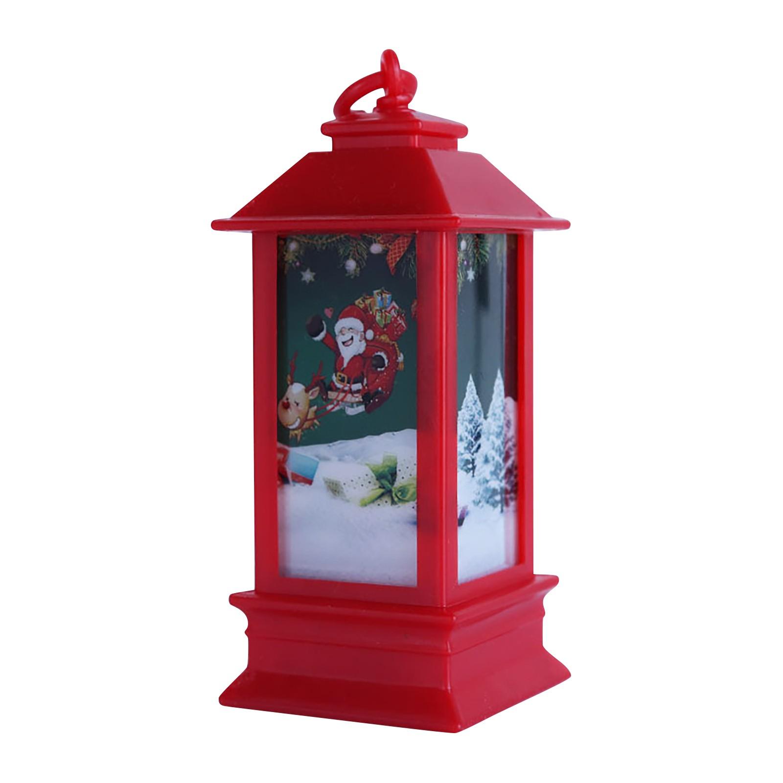 Рождественские ветровые огни Декоративные квадратные фонари Светодиодные ночные огни Украшения