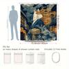 1Pc Cat Shower Curtain Warrior Cat House Pattern Japanese Style Cartoon Animal Shower Curtain With 12 Hooks Easy To Install Size