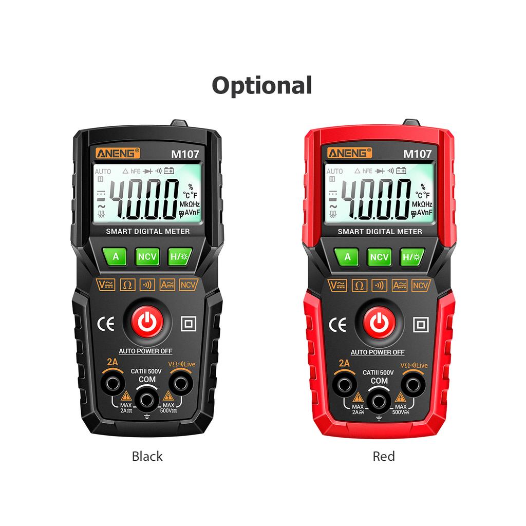 Aneng M107 Smart Digital Multimeter 4000 Zählt NCV Universal Meter Handheld Multifunktions Tester