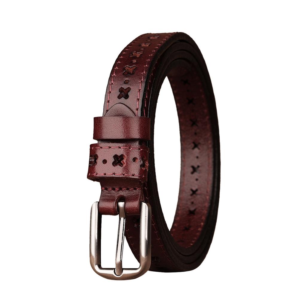 First Layer Cowhide Belt, Genuine Leather, Retro Versatile Tree Paste Leather Pin Buckle, Retro Belt, Young And Middle-Aged Belt Men