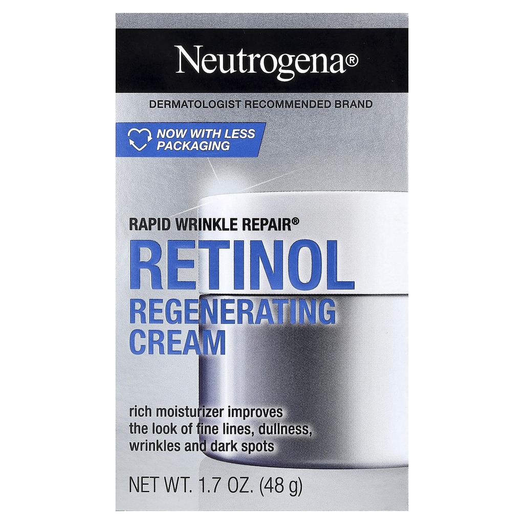 Neutrogena Szybka Naprawa Zmarszczek®, Regenerujący Krem z Retinolem, 1,7 uncji (48 g)