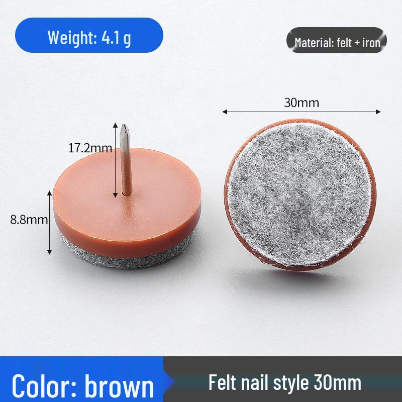 Yingya Anti-Slip Felt Leveling Feet for Furniture: White/Brown Pads for Cabinets, Tables, Chairs, Sofas