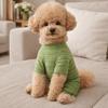 Comfortable Dog Striped Jumpsuit Four-legged Dog Pajamas Pet Belly Cover  Daily Wear