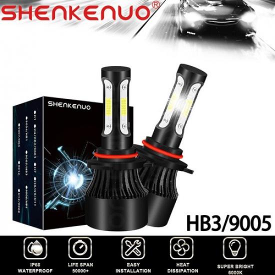 9005 LED Headlight High Beam Bulbs Kit For Chevy 03-07 Silverado 02-05 Avalanche