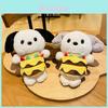 Adorable Plush Hamburger Dog Keychain Charming Car Accessory For Men And Women