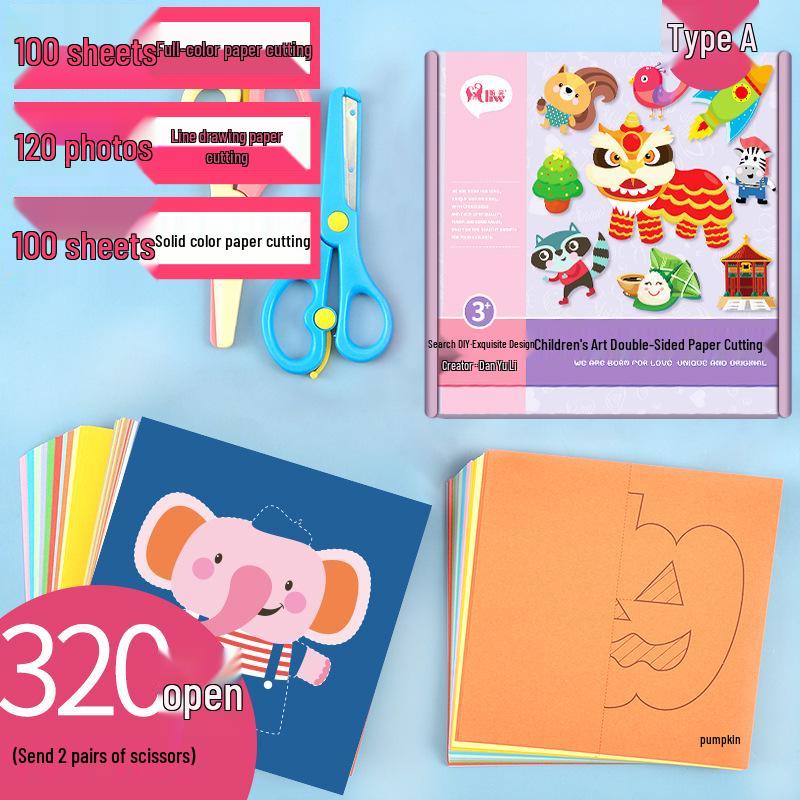 Hengwu Kids' 3D Origami Book Set: DIY Cartoon Paper Craft for Ages 3-6