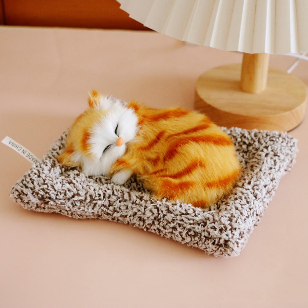 Christmas Home Fireplace Decoration Simulation Mini Cat Cloth Pad Creative Imitation Ornaments Children Birthday Gifts