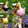 Big-eyed Chicken Creative Statue Craft Handicraft Long Feet Creative Sculptures Waterproof Perfect Gifts for Outdoor Indoor Yard