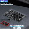 Real Carbon Fiber Car Accessories Dashboard Vent Trim Cover Soft Sticker For Toyota Corolla 11th Gen 2014 2015 2016 2017 2018
