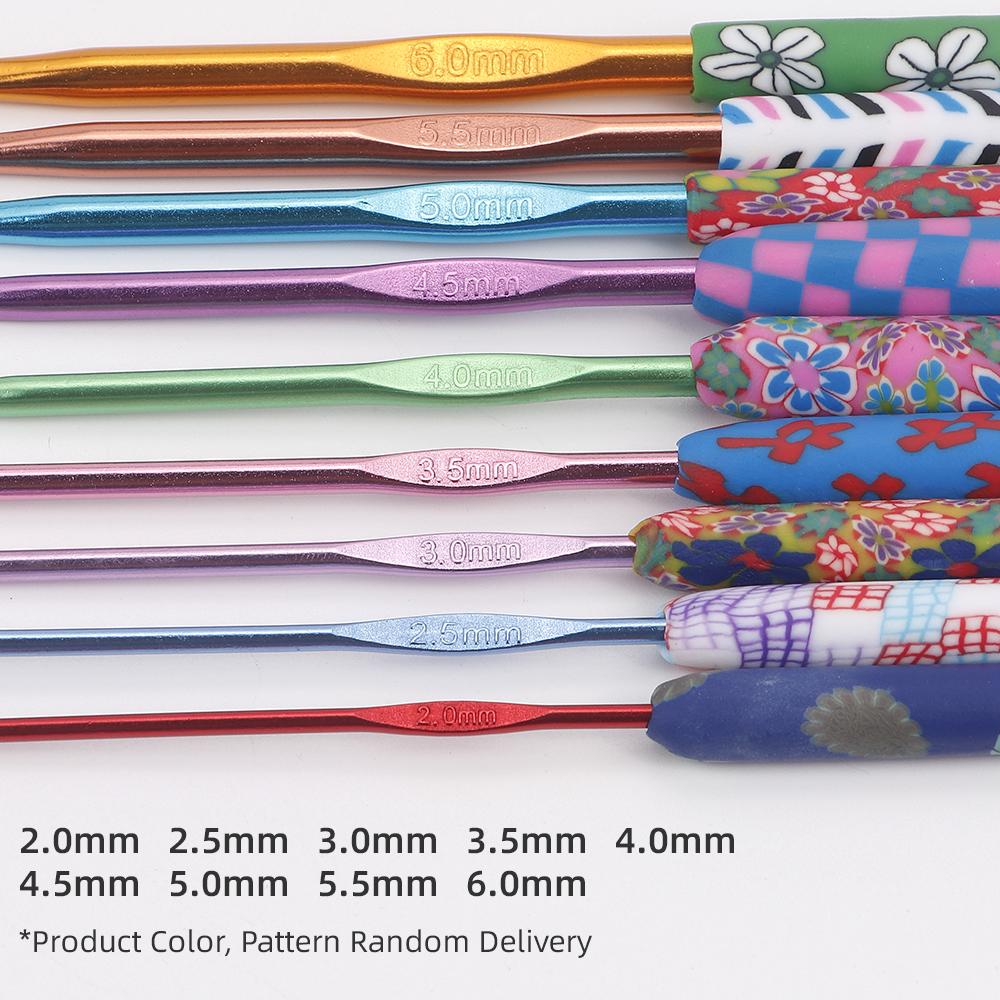 9pc/set DIY fancy flower color crochet hook Set, single pointed knitting needles, crochet yarn sweater tool, Ideal Weaving Gift