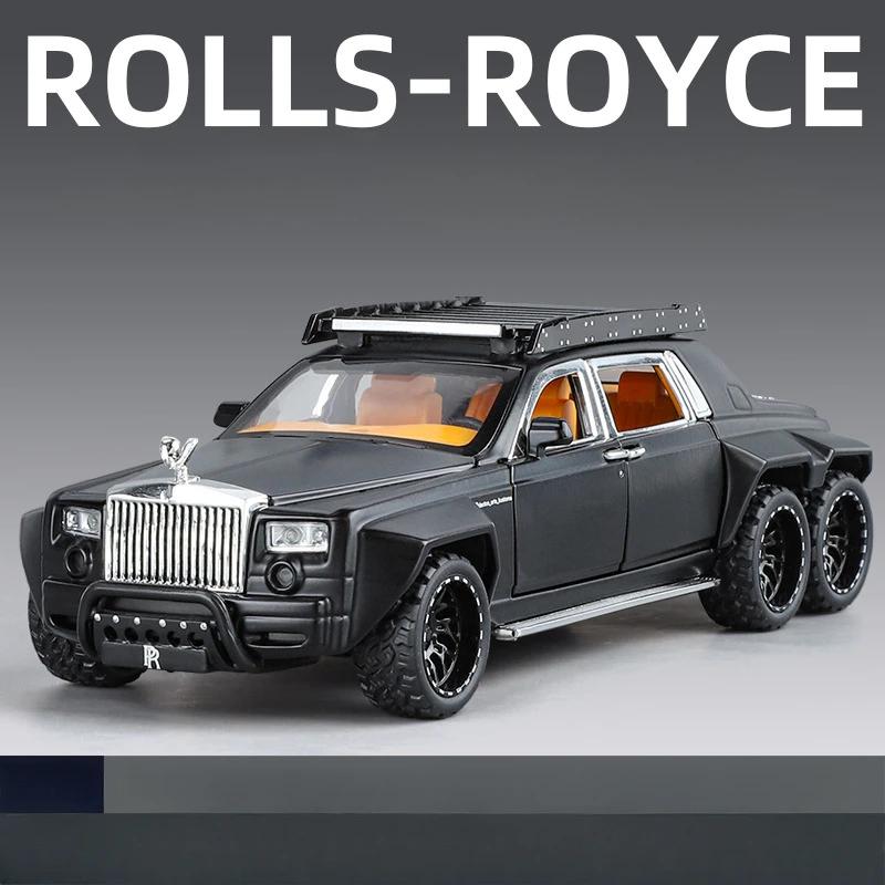 1/32 Rolls-Royce Phantom 6X6 Alloy Car Model Diecasts Metal Toy Off-road Vehicles Model Sound and Light Kids Gifts