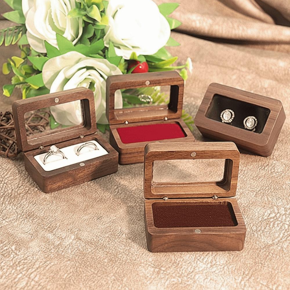 Rectangular Ring Storage Box Retro Lover Ring Display Box New Jewelry Box Love Gift