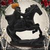 Unique Holiday Gift Headless Horseman Statue with Pumpkin, Horror Knight Holding Pumpkin Decorative Resin Ornament, Halloween Horse Sculpture