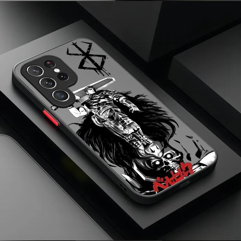 Matte Phone Case for Samsung Galaxy S26 Edge S25 S24 S23 Ultra S22 Pro S21 Plus FE A07 4G A17 A37 A57 Berserk Comics Anime Cool