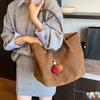 New Suede Commuter Large Capacity Tote Bag 2025 Women's Casual Simple Versatile Ins Shoulder Bag