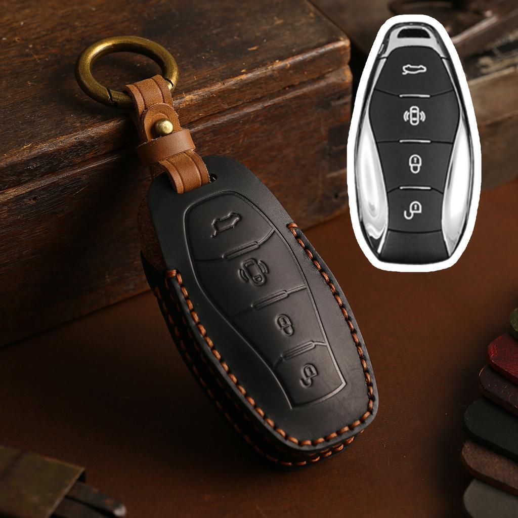 Suitable for 23 new Hongqi H5 key bag h5 special leather key cover remote control case buckle modified jewelry
