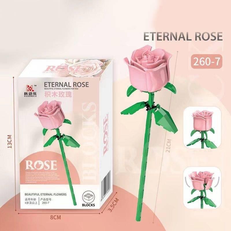 Flower Building Rose Block Toy Assembling Toys Birthdays Valentines Day Gifts