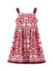 2025 European & American Style Blue & White Porcelain Spaghetti Strap Sleeveless Dress for Girls
