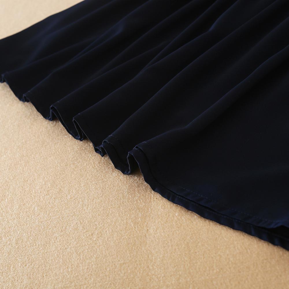 Girls Summer Dress 100% Cotton Navy Blue Clothes for Kids Aged 2-6 Years with White Collar Short Sleeves Children Dresses