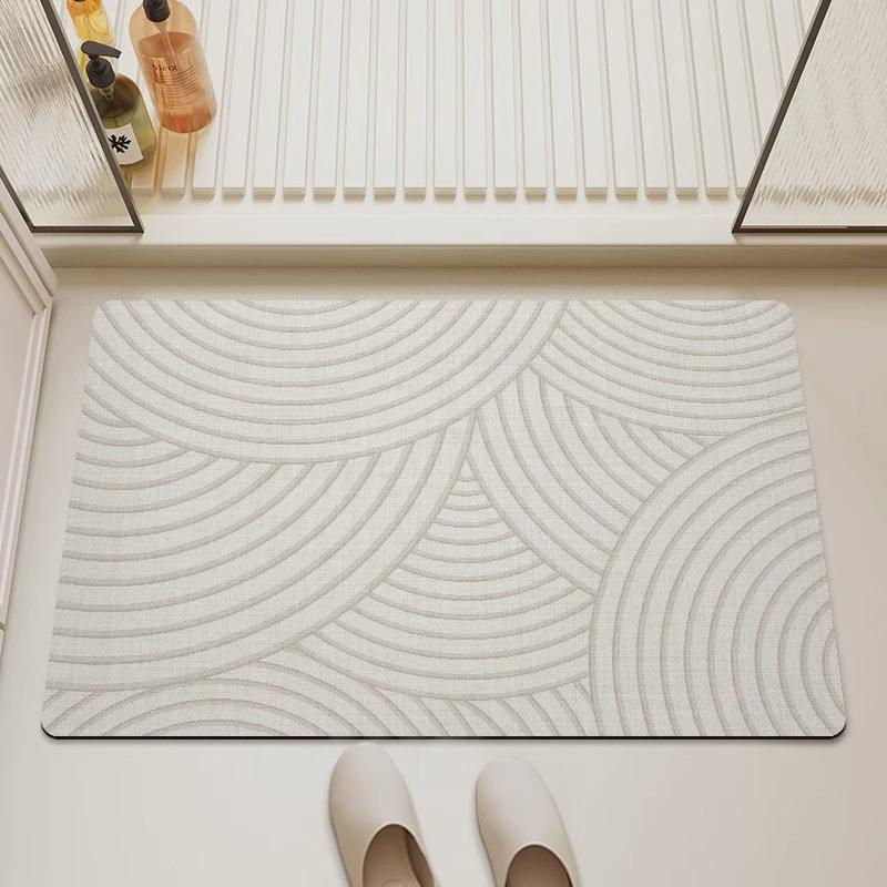 Bathroom Floor Mat, Water Absorbent and Anti Slip Soft Diatomaceous Earth Floor Mat, Toilet Foot Mat